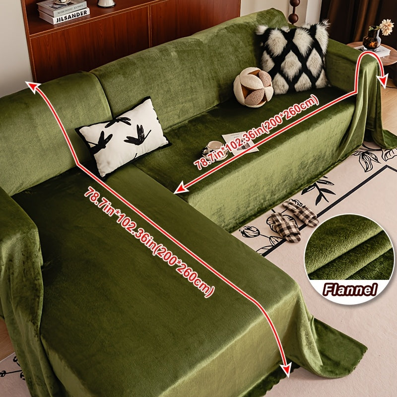 Housse de canapé épaisse en polyester antidérapante d'esprit vintage, autre coloris
