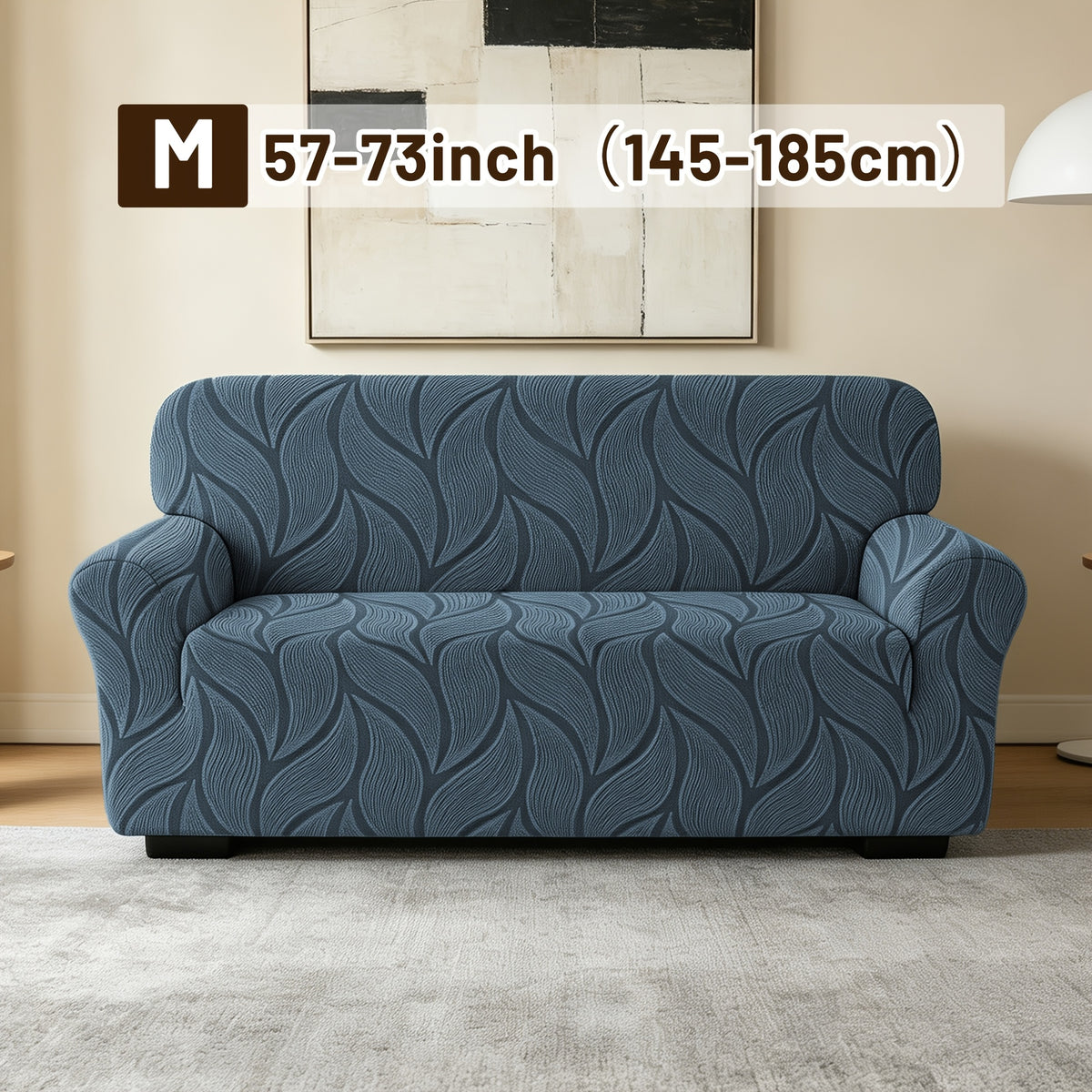 Housse de canapé extensible en polaire jacquard, vue de dos