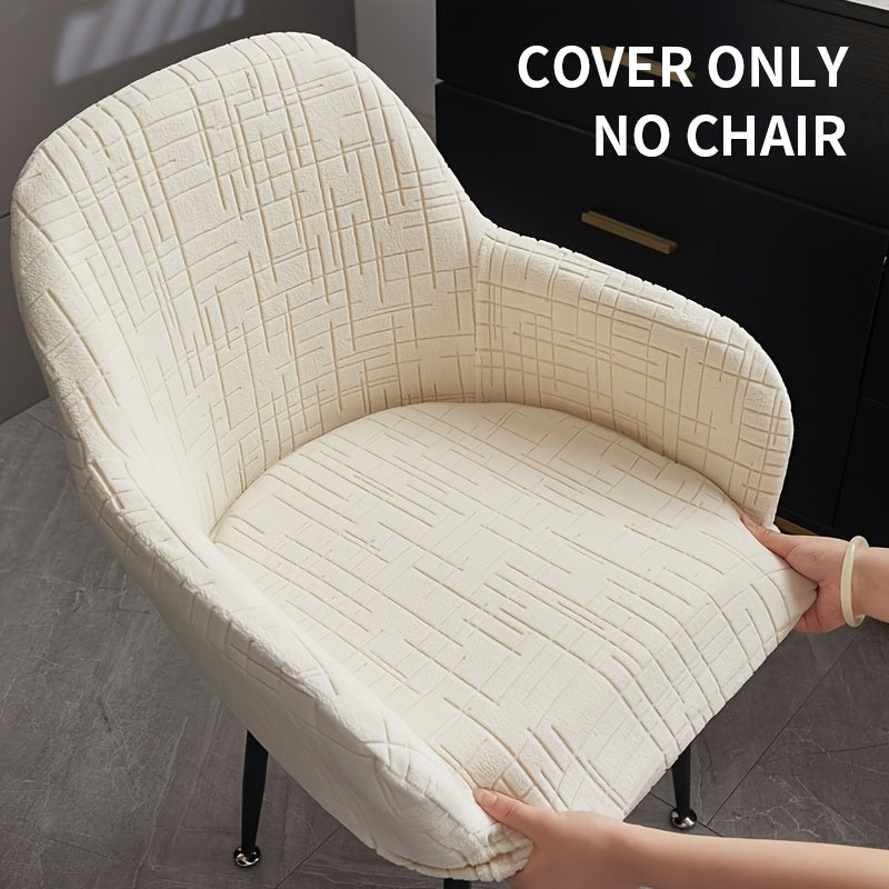 Housse de chaise extensible en polaire jacquard
