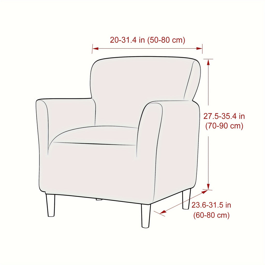 Housse de fauteuil extensible en polaire jacquard pour fauteuil, visuel produit