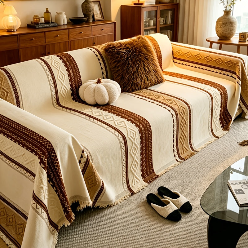 Housse de canapé en chenille