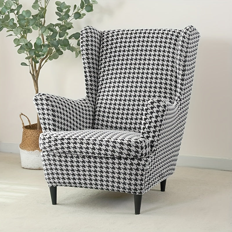 Housse de canapé extensible en polaire jacquard à housses séparées, housse posée
