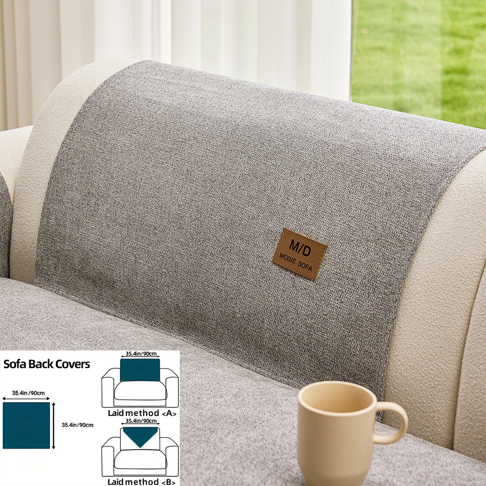 Housse de coussin épaisse en chenille en fils teints antidérapante à housses, mise en situation