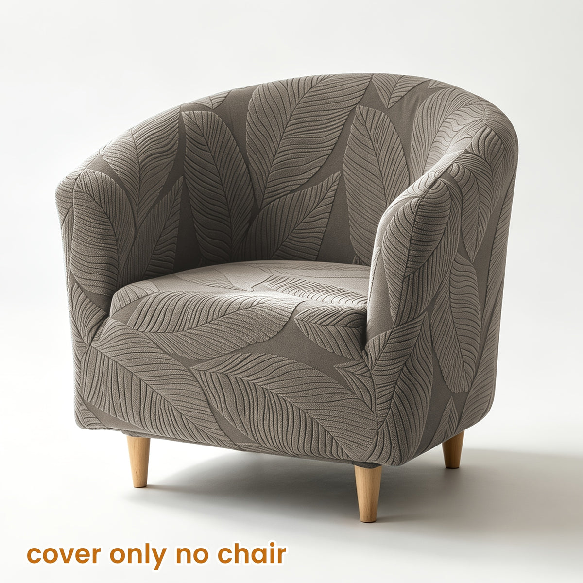 Housse de canapé extensible en polaire jacquard à motif feuillage, tissu de 160 à 180 g/m²