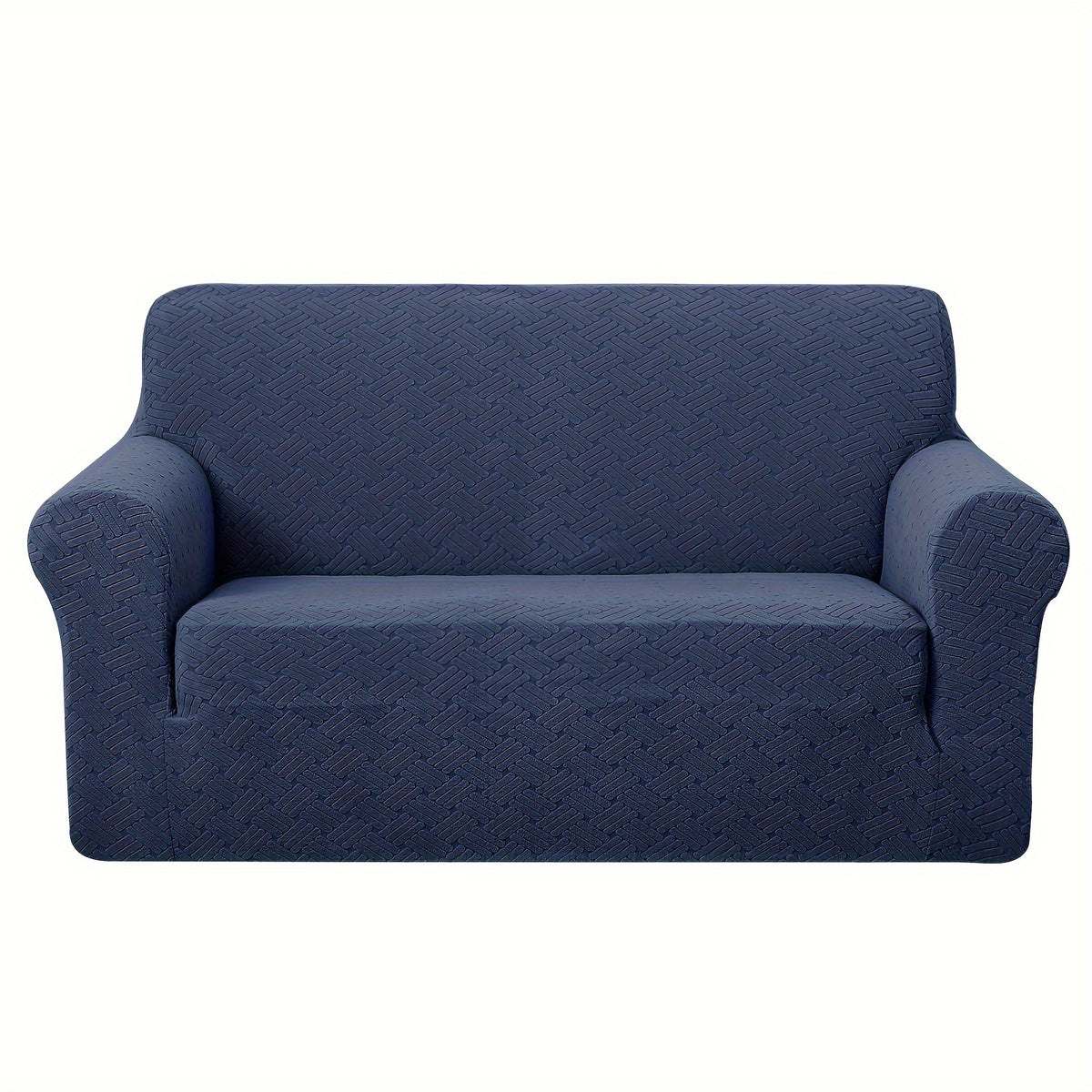 Housse de canapé épaisse extensible en polaire jacquard antidérapante, gros plan sur le tissu