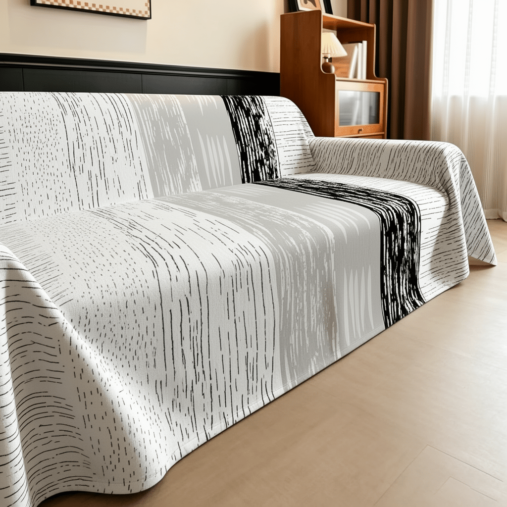 Housse de canapé épaisse en polyester imprimée, compatible fauteuil, canapé deux places, canapé trois places