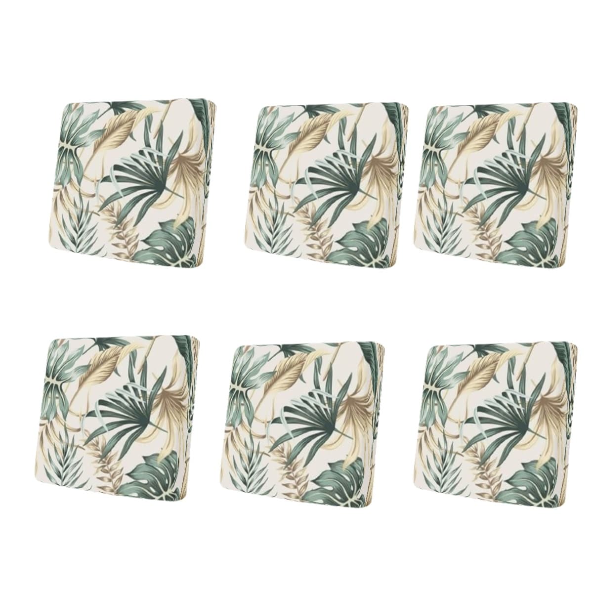 Housse de canapé en fibre de lait imprimée à motif tropical, vue d'ensemble