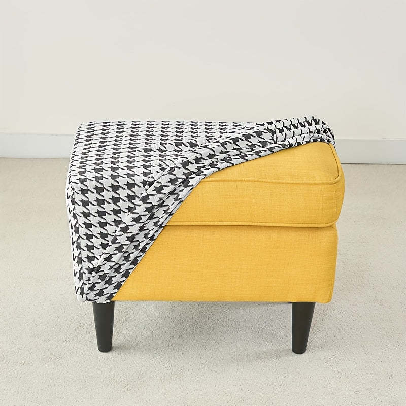 Housse de canapé extensible en polaire jacquard à housses séparées, gros plan sur le tissu