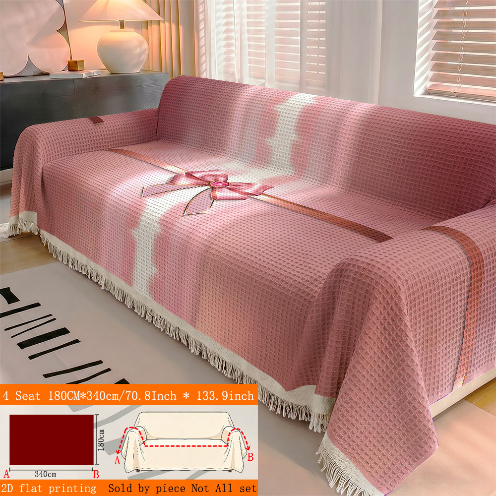 Housse de canapé épaisse en polyester imprimée à motif fleuri, gros plan sur le tissu