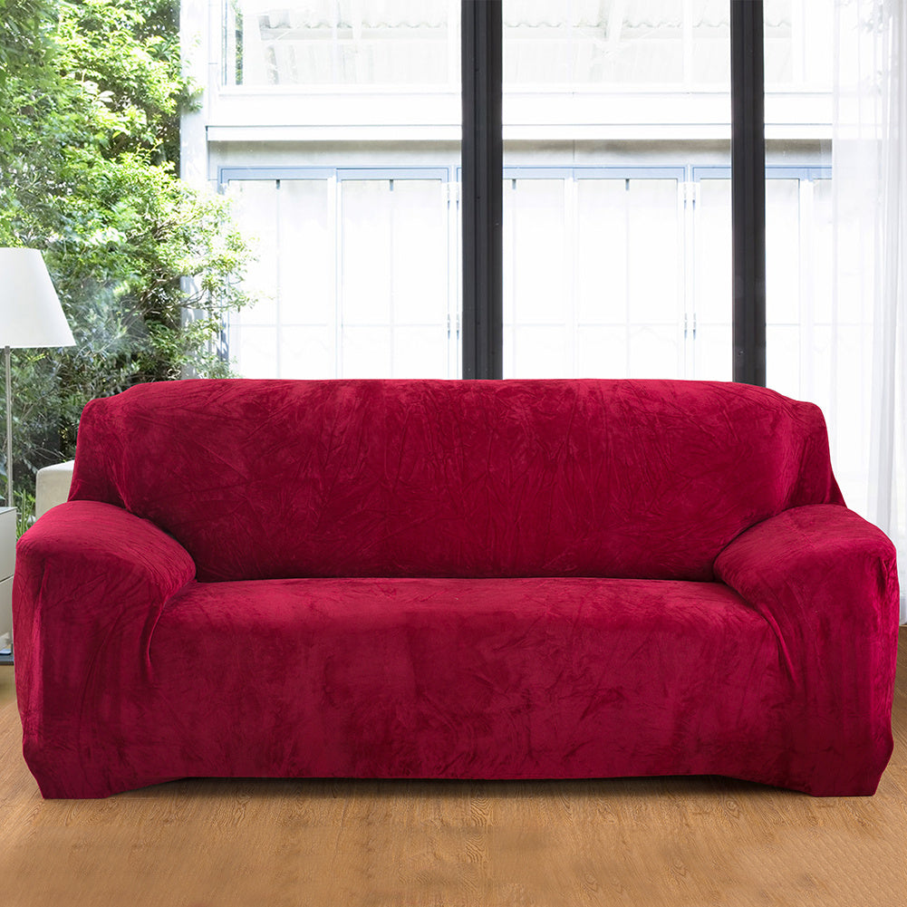 Housse de canapé légère en velours pour canapé trois places, autre coloris