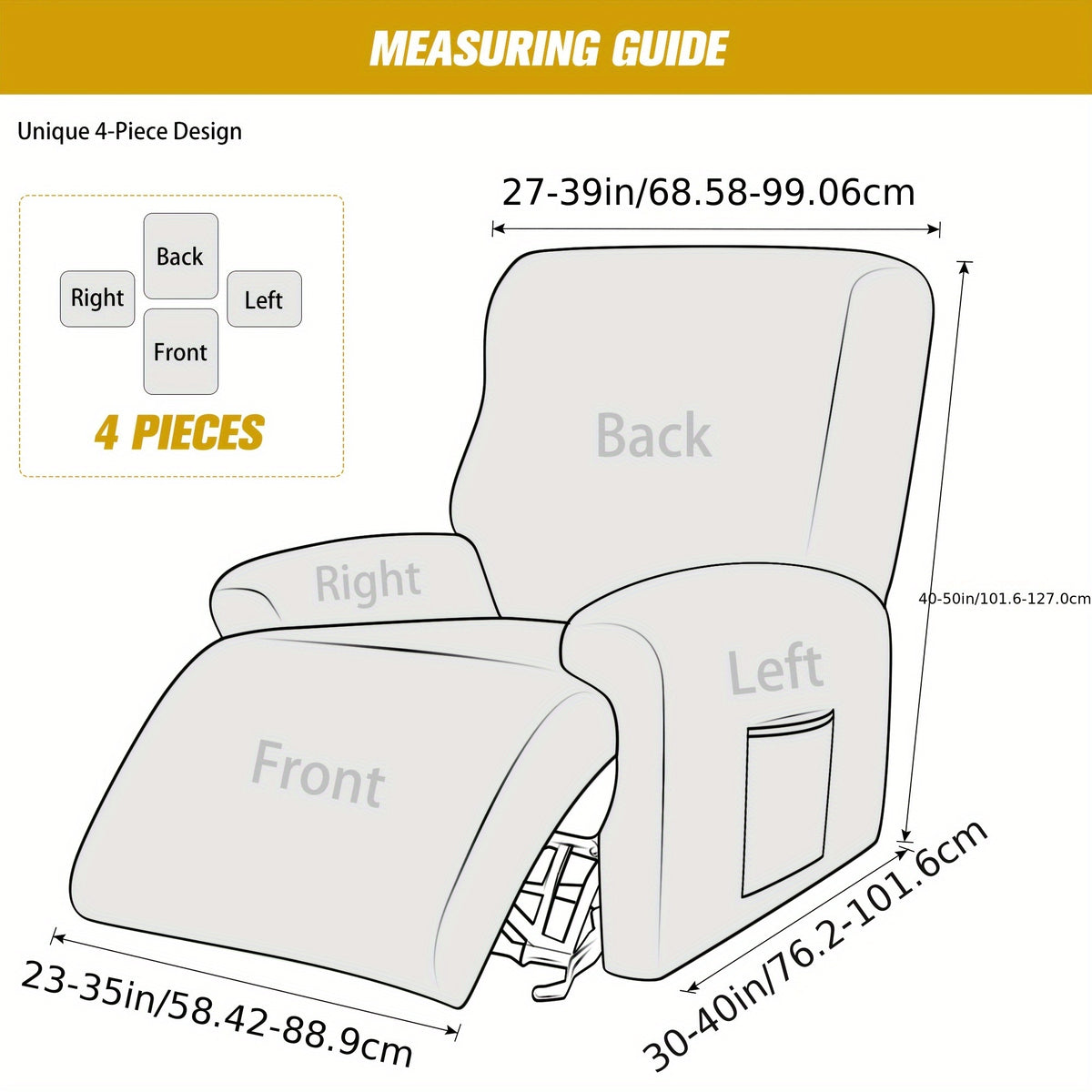Housse de canapé extensible en velours, visuel produit