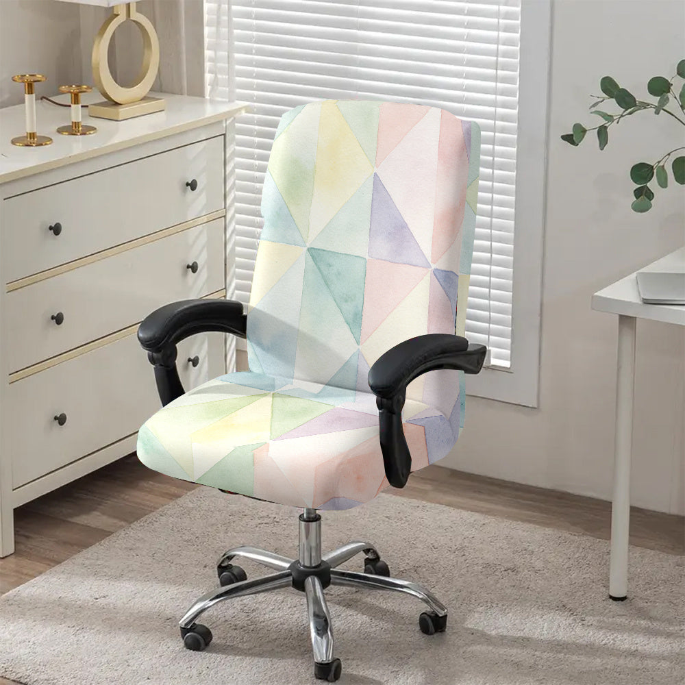 Housse de chaise extensible en fibre de lait à motif losange à fermeture — détail de la matière : fibre de lait Image