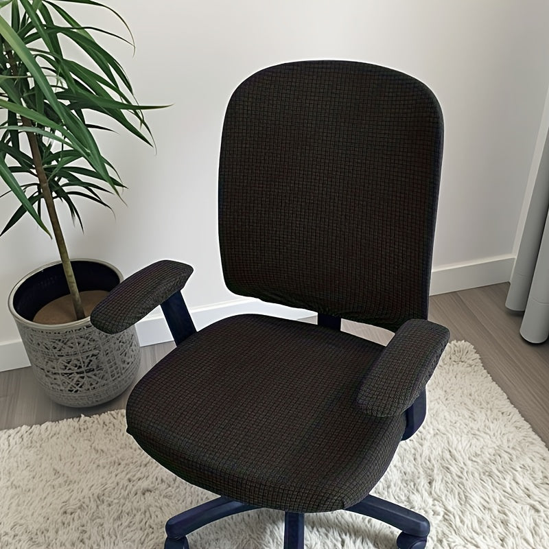 Housse de canapé extensible en peluche jacquard, vue d'ensemble