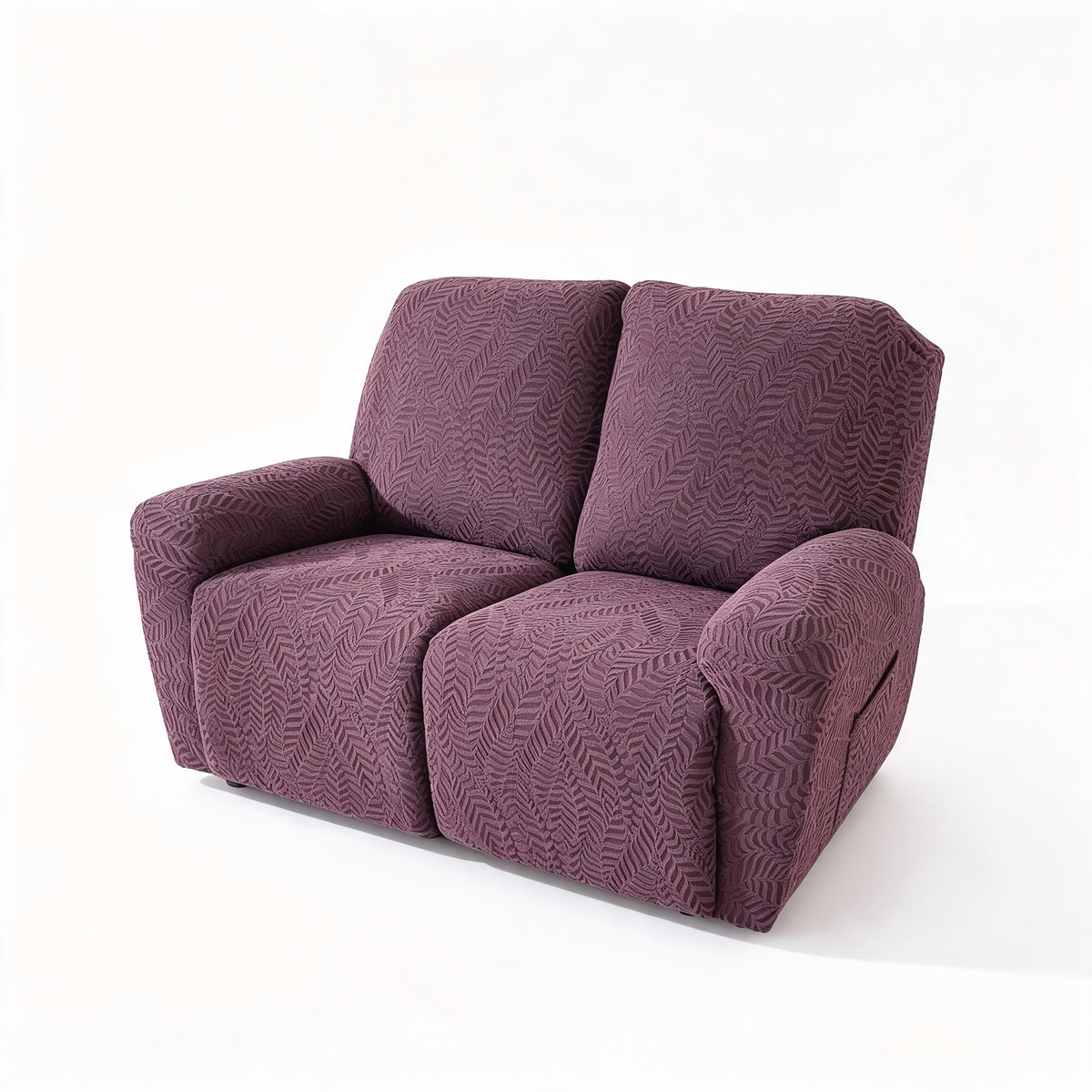 Housse de fauteuil extensible en polaire jacquard anti-griffes, gros plan sur le tissu
