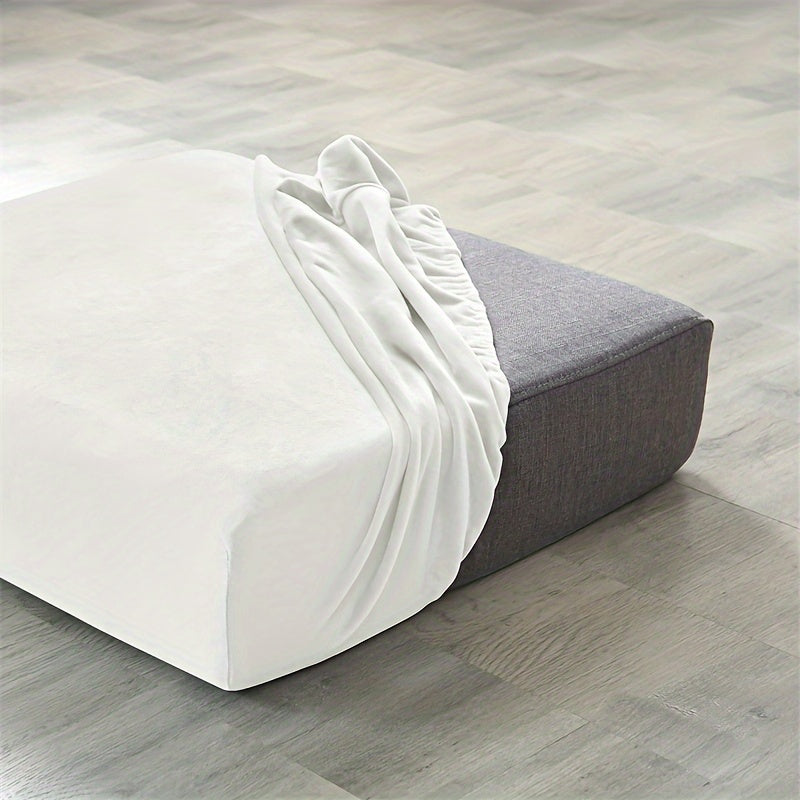 Housse de coussin extensible en velours antidérapante, détail de l'ourlet
