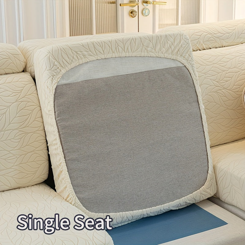 Housse de canapé extensible en polaire antidérapante — détail de la matière : polaire