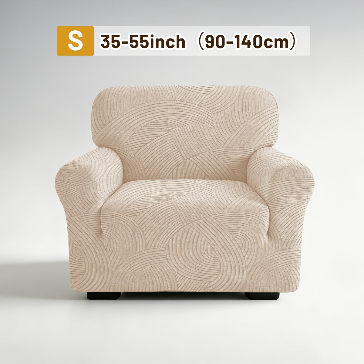 Housse de canapé extensible en polaire jacquard à motif géométrique Image