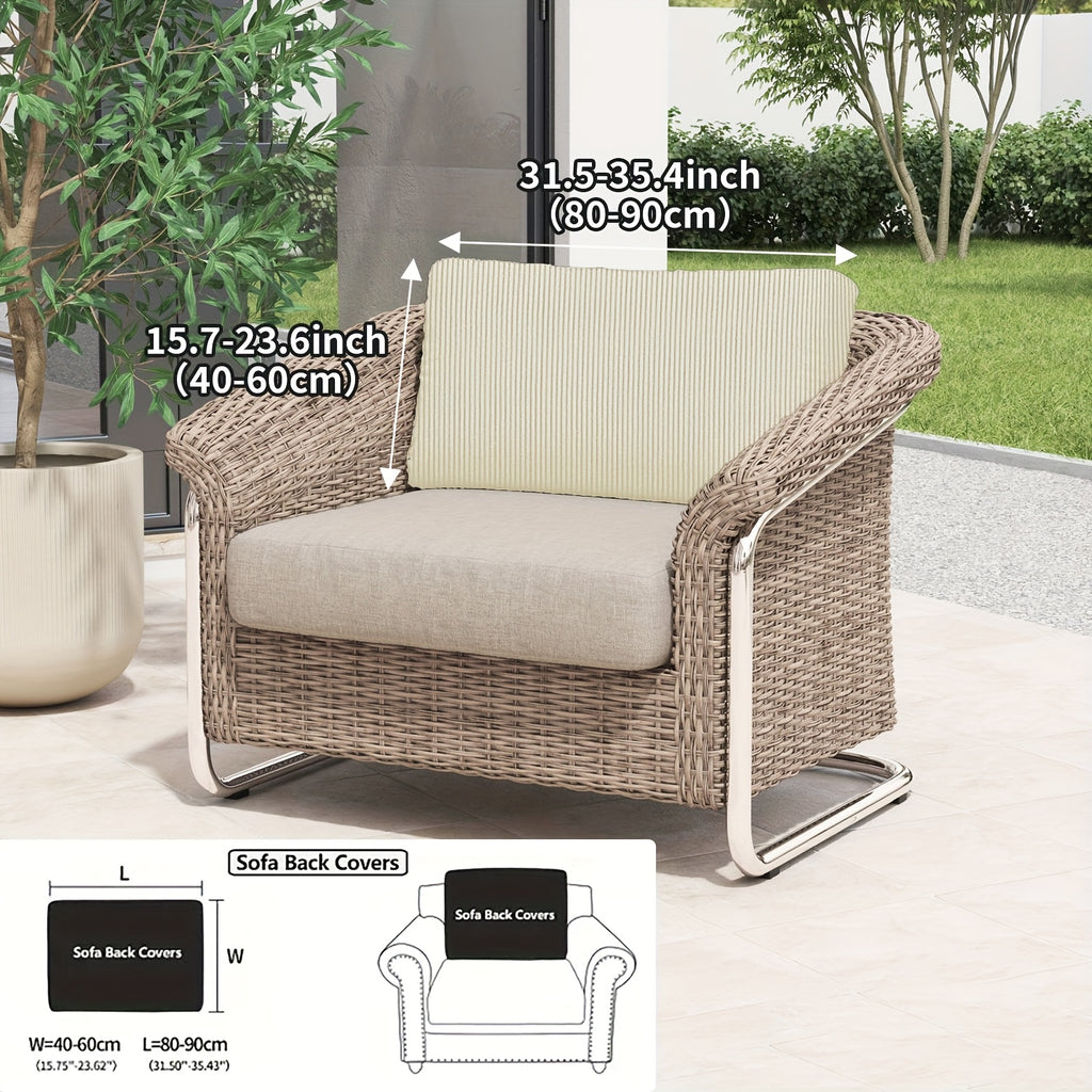 Housse de canapé extensible en polaire, vue de dos