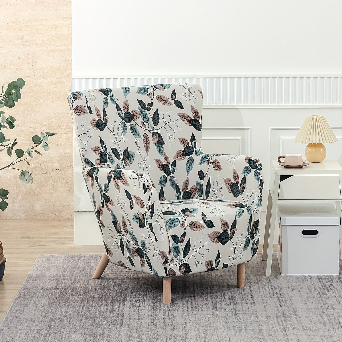 Housse de canapé extensible en fibre de lait d'esprit vintage, autre coloris
