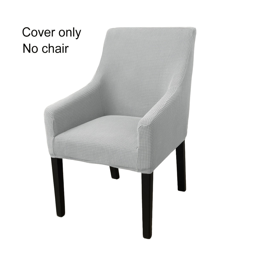 Housse de fauteuil épaisse extensible en velours côtelé jacquard, vue d'ensemble