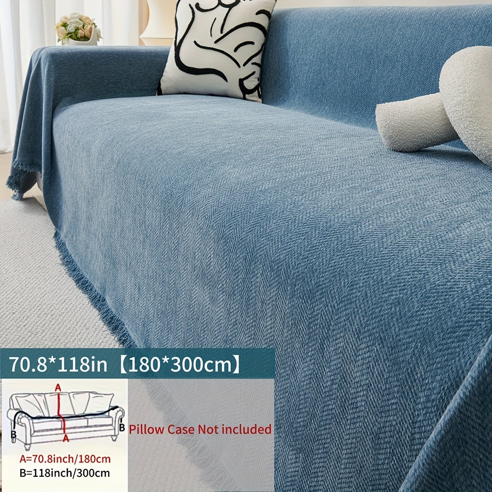 Housse de canapé, gros plan sur le tissu