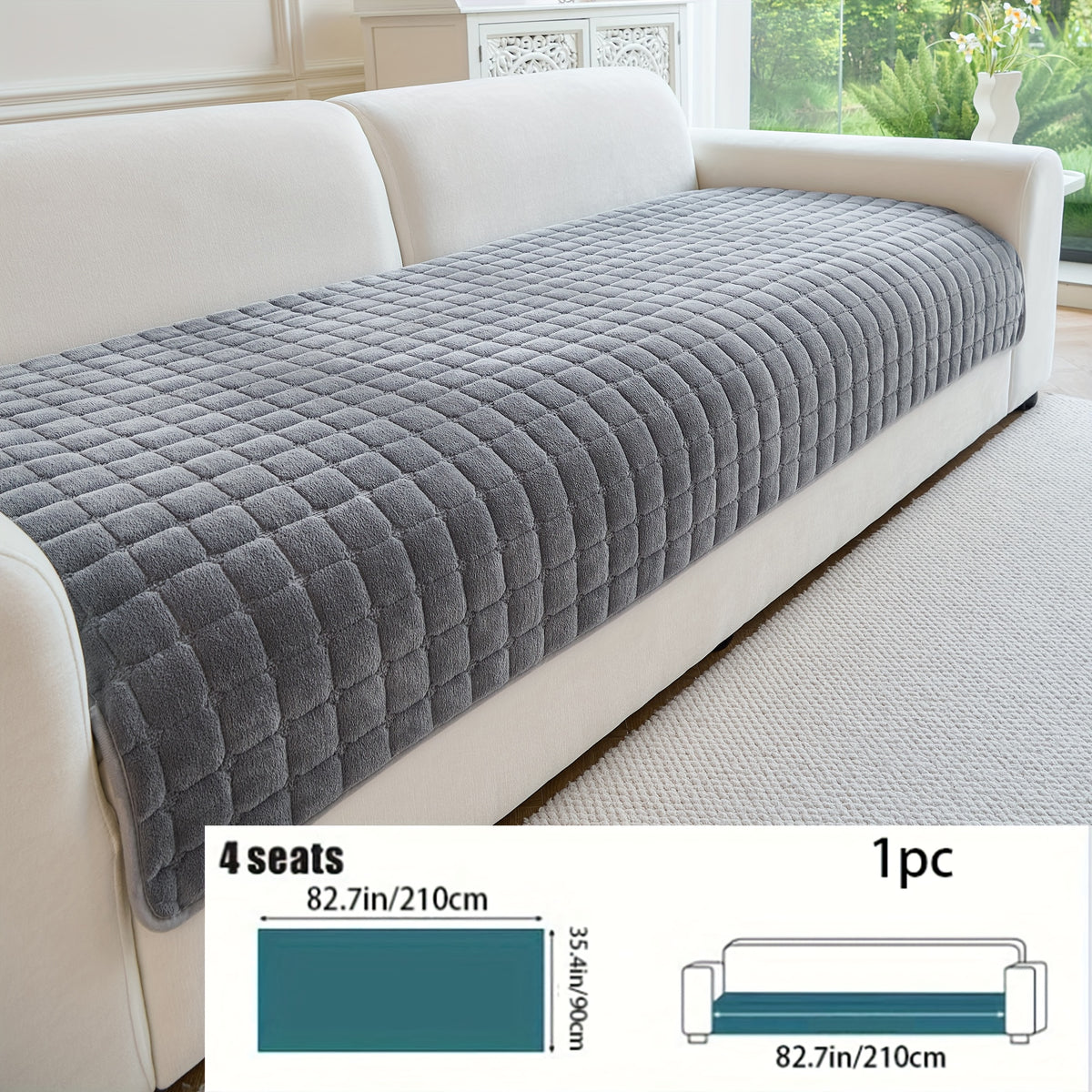Housse de coussin matelassée, mise en situation