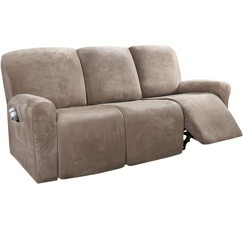 Housse de canapé extensible en velours matelassée, vue d'ensemble