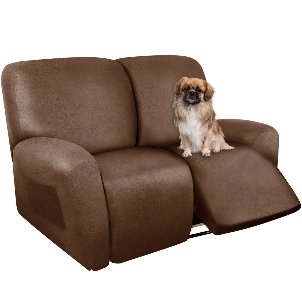 Housse de fauteuil extensible en fibre de lait, gros plan sur le tissu