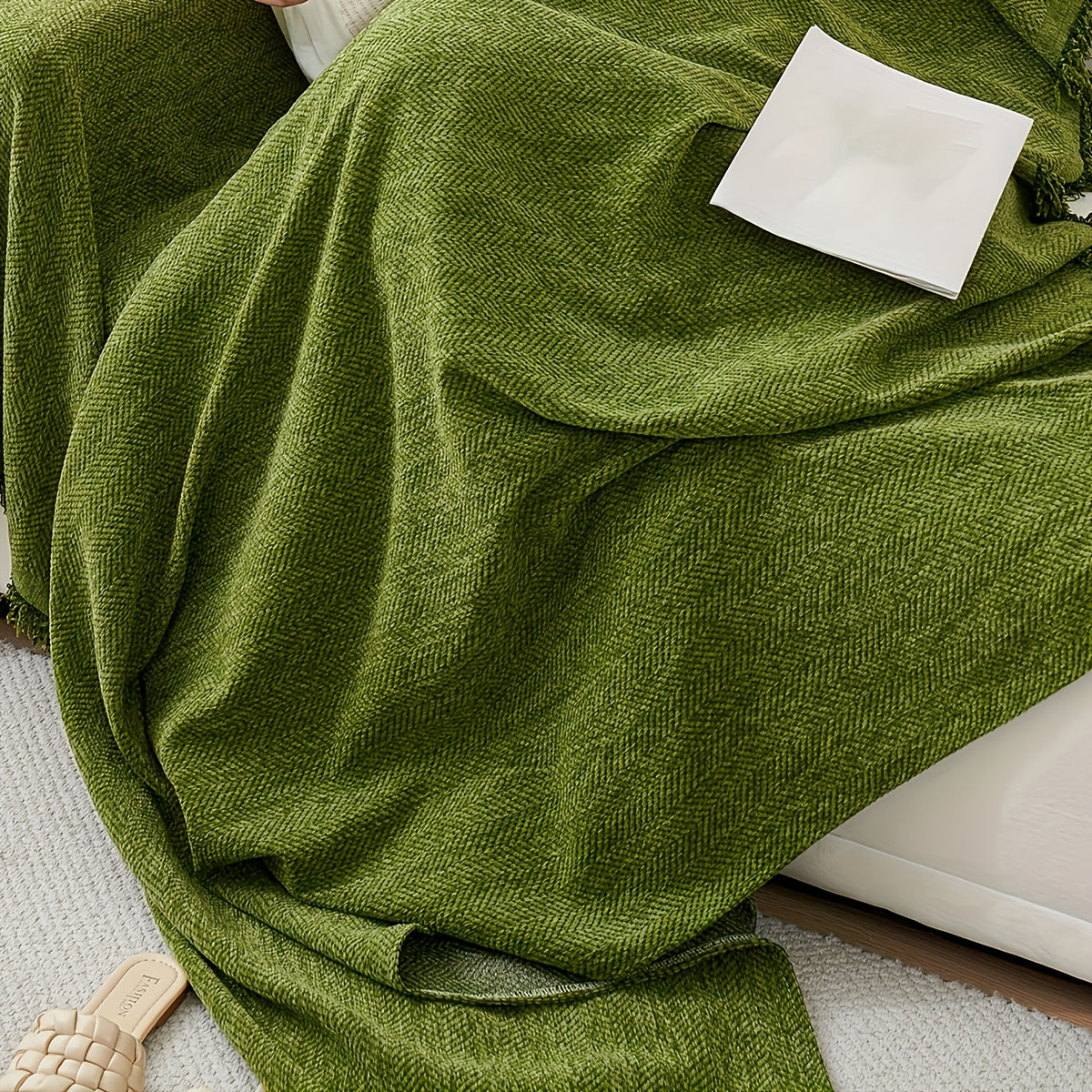 Housse de canapé en chenille délavée, autre coloris