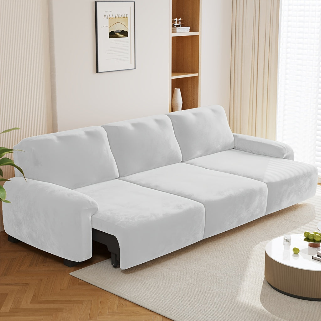 Housse de canapé épaisse extensible en velours à housses séparées, tissu de 200 à 250 g/m²