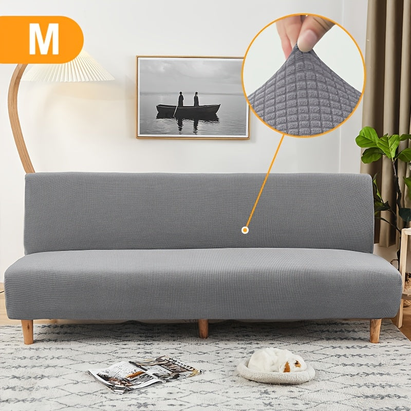 Housse de canapé extensible en polaire jacquard à maille gaufrée, mise en situation