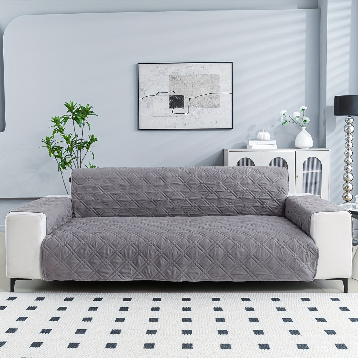 Housse de canapé légère en polyester antidérapante, autre coloris