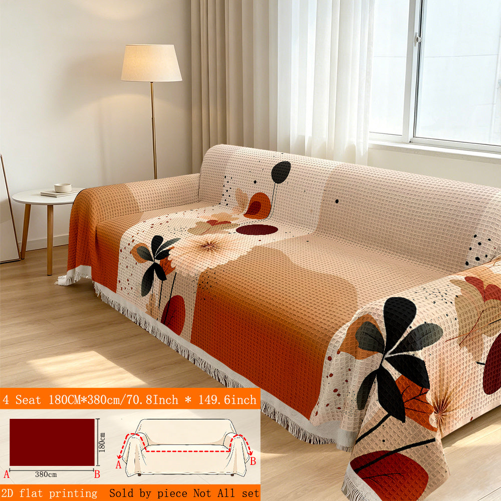 Housse de coussin épaisse en polyester imprimée à motif fleuri, vue de dos