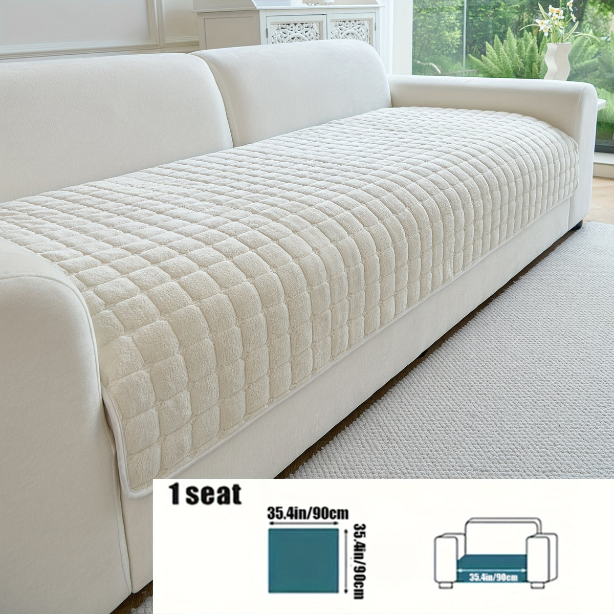 Housse de coussin matelassée, détail de la finition