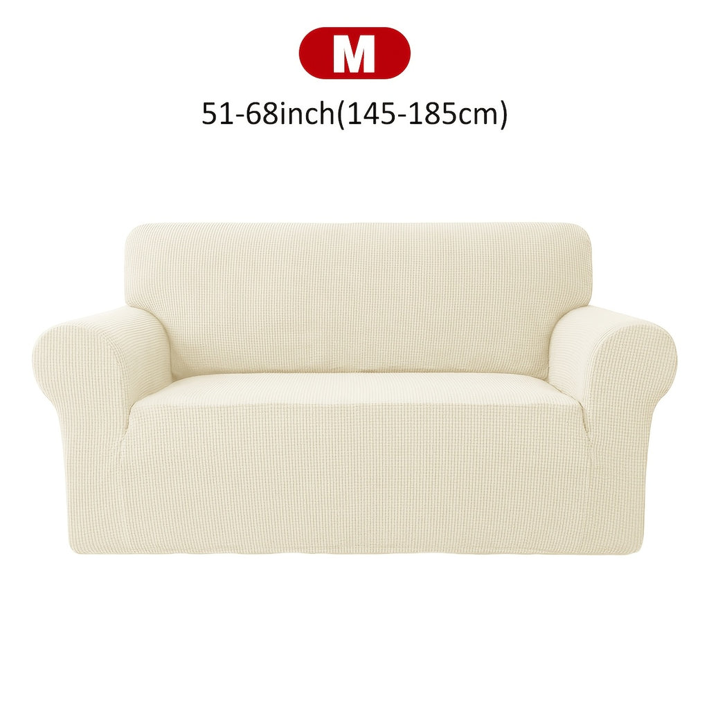 Housse de canapé extensible en velours côtelé jacquard à maille gaufrée, compatible fauteuil, canapé deux places, canapé trois places