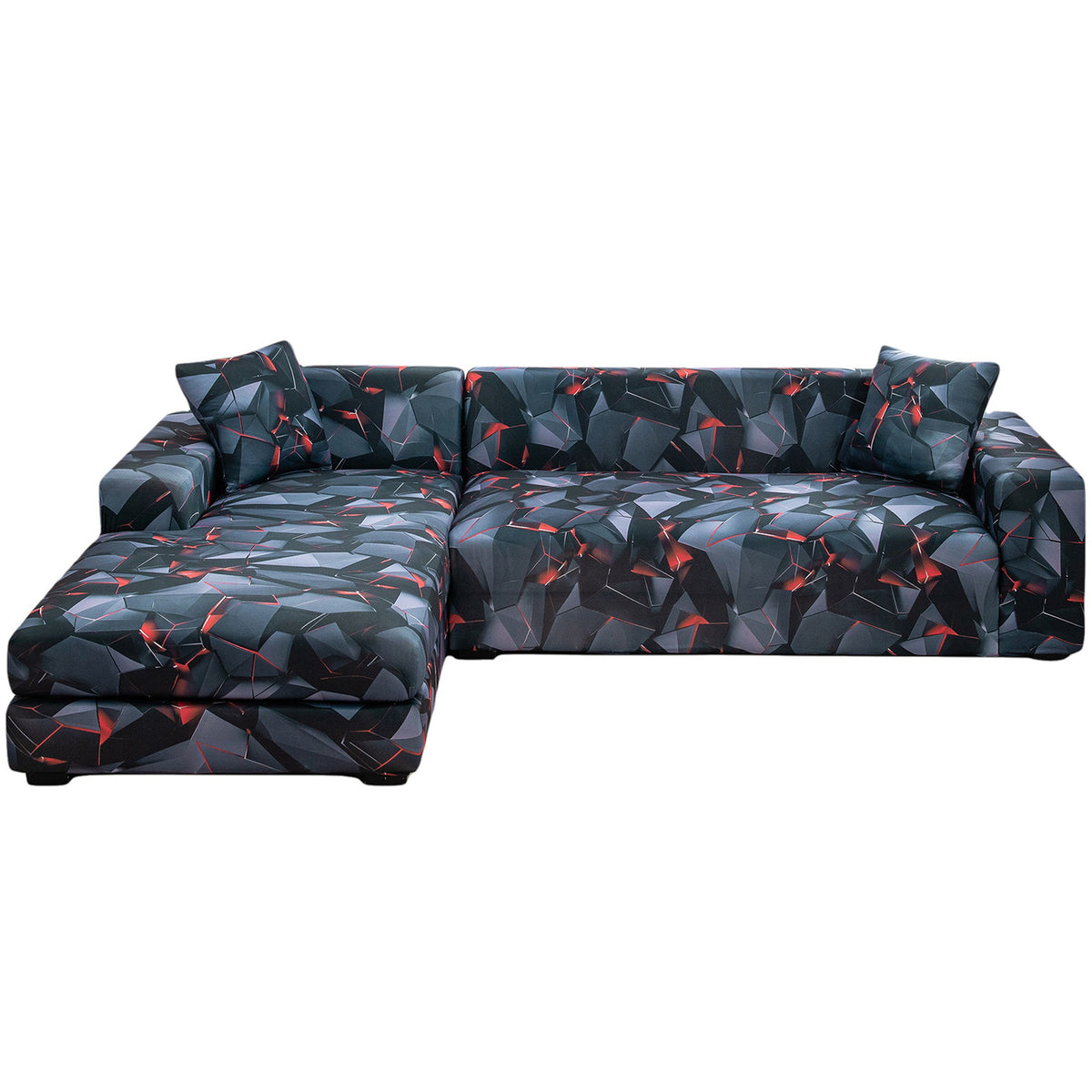 Housse de canapé extensible en polyester — détail de la matière : polyester