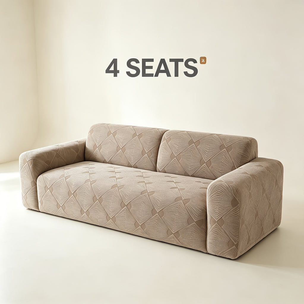 Housse de canapé extensible en polaire jacquard à rayures, autre coloris