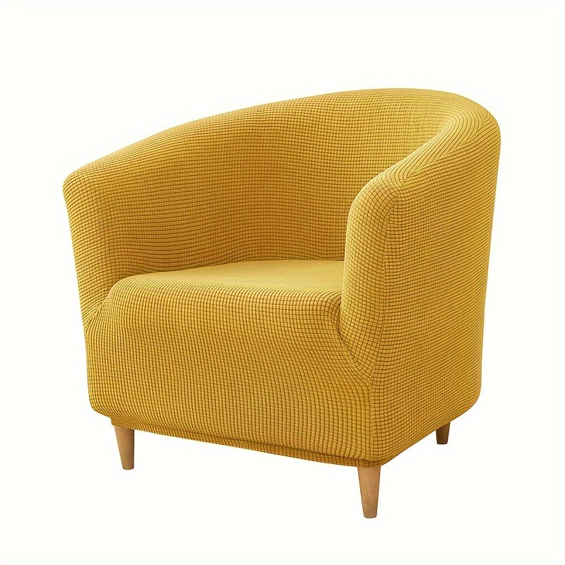 Housse de fauteuil épaisse extensible en polaire jacquard pour fauteuil, mise en situation