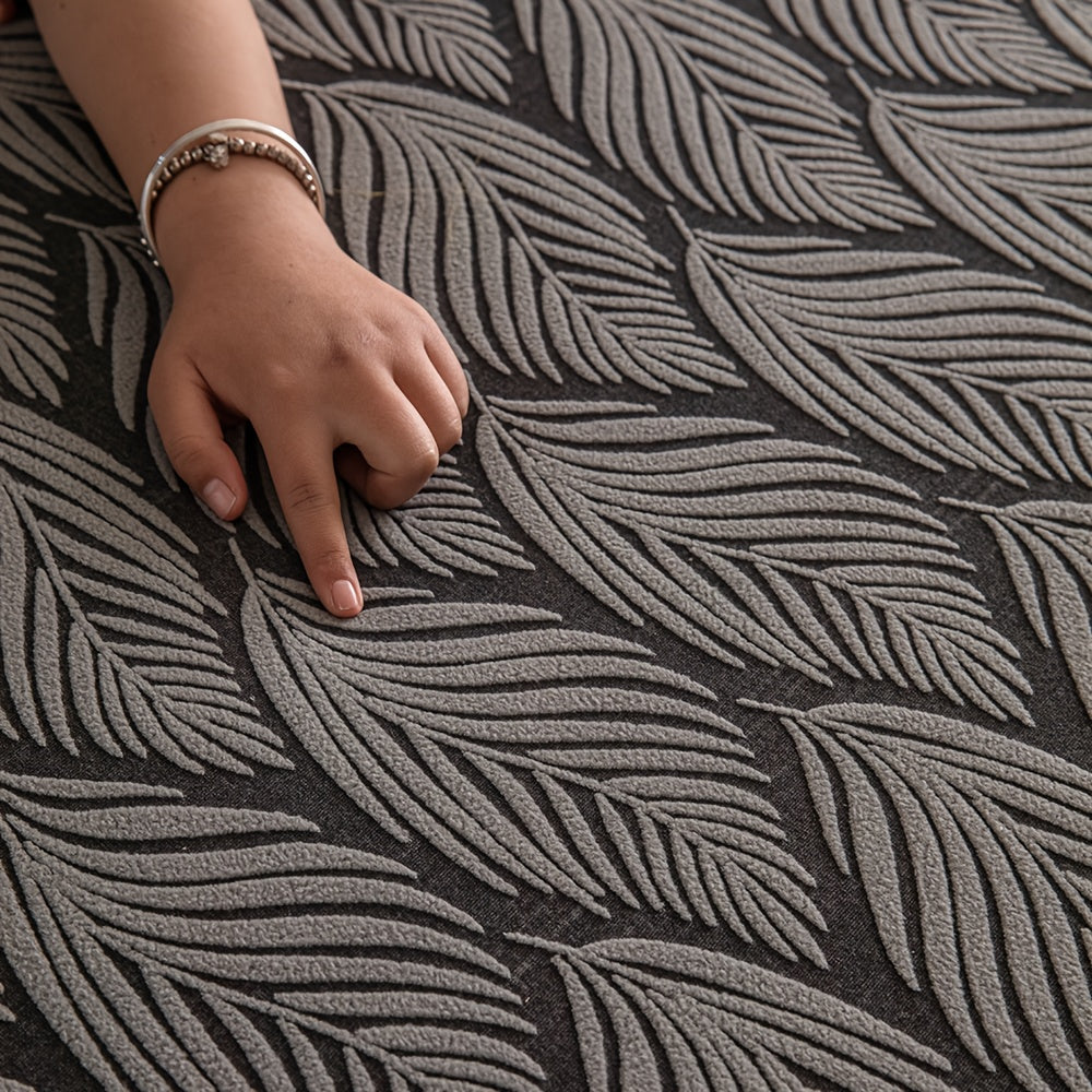 Housse de canapé épaisse en polyester, gros plan sur le tissu
