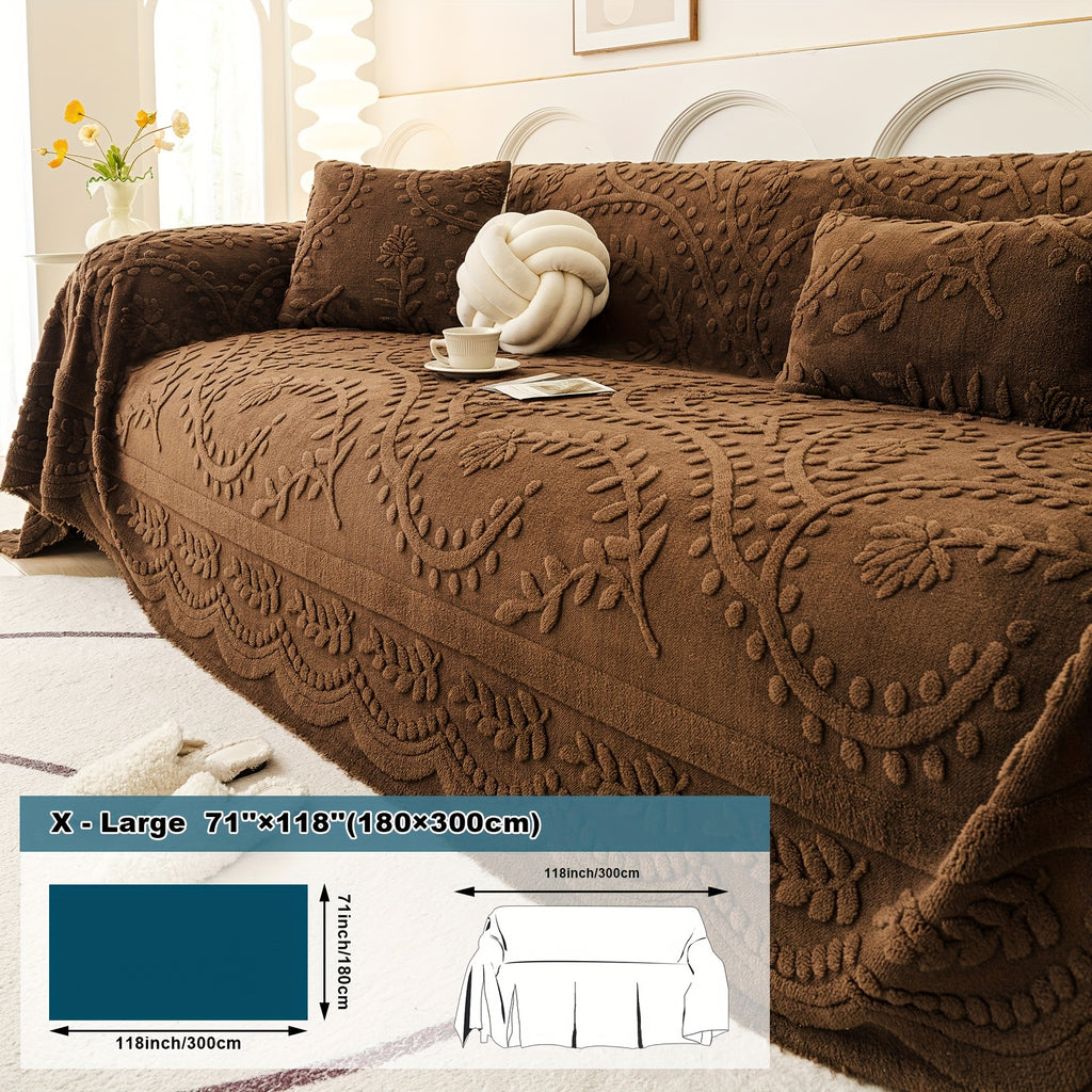 Housse de canapé épaisse en velours jacquard, autre coloris