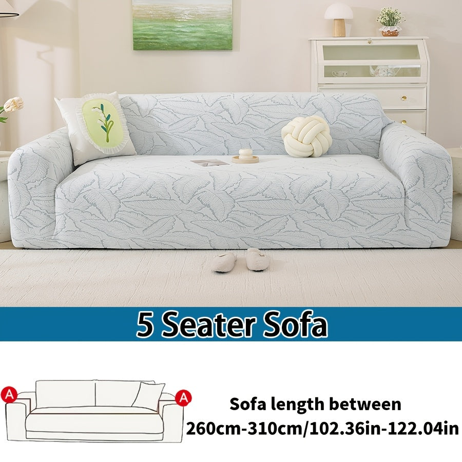 Housse de canapé extensible en polyester, détail de l'ourlet