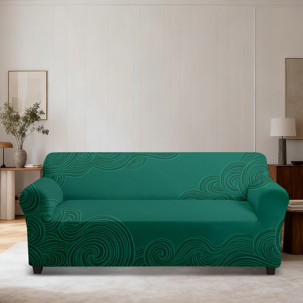 Housse de canapé légère extensible en fibre de lait imprimée anti-griffes, compatible fauteuil, canapé deux places, canapé trois places