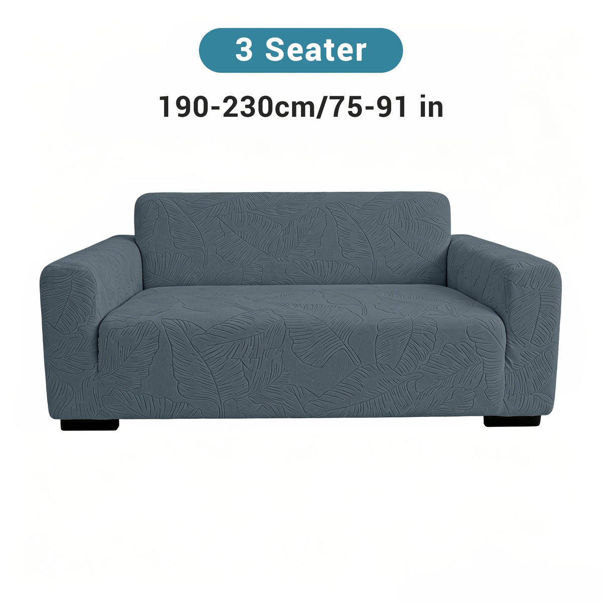 Housse de canapé extensible en polaire jacquard à motif feuillage, vue de dos