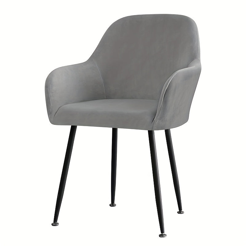 Housse de chaise épaisse extensible en velours, vue de dos