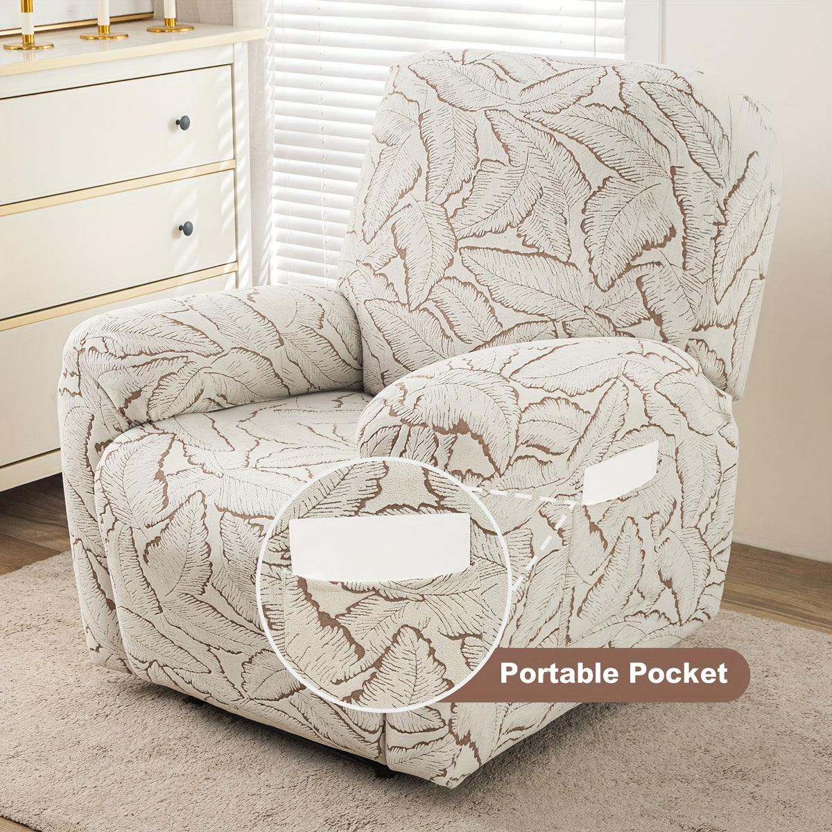 Housse de canapé épaisse en polyester pour fauteuil, mise en situation