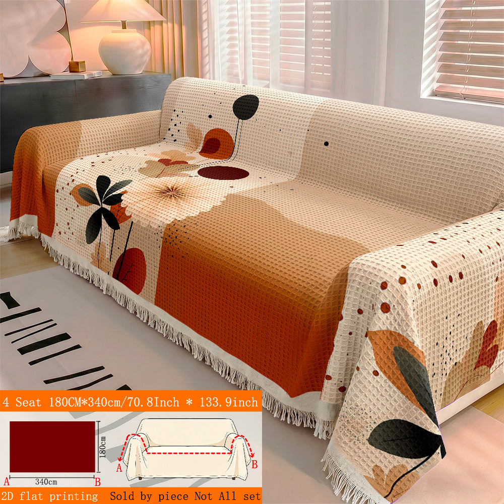 Housse de coussin épaisse en polyester imprimée à motif fleuri, gros plan sur le tissu