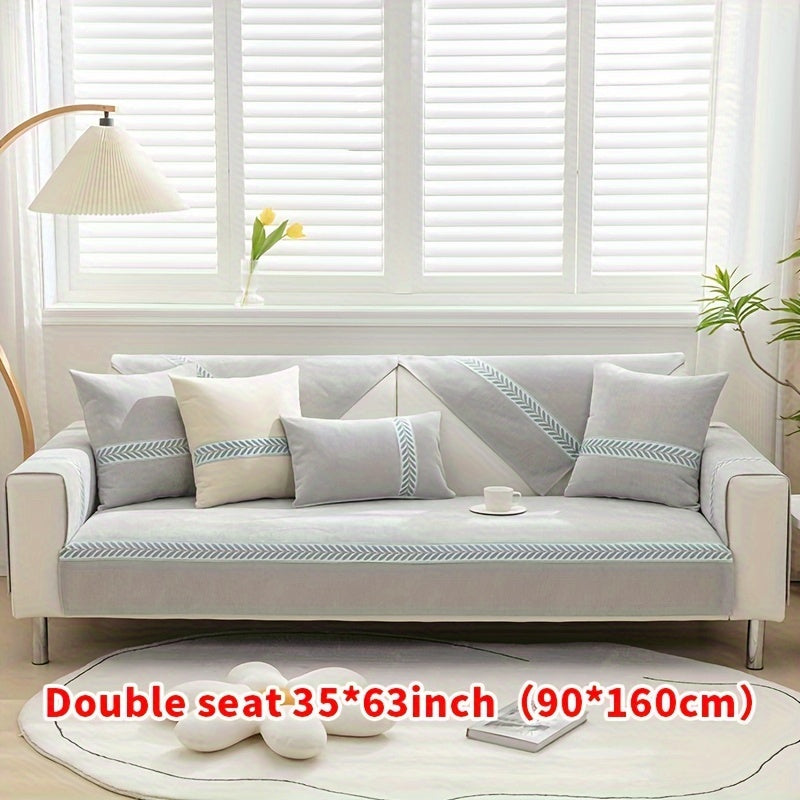 Housse de coussin en chenille antidérapante à housses séparées, compatible fauteuil, canapé deux places, canapé trois places