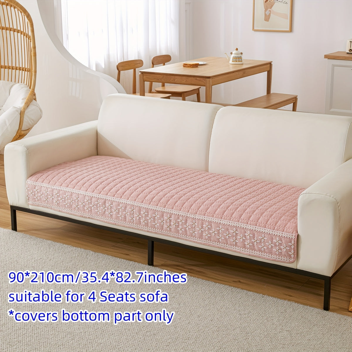 Housse de coussin matelassée à maille gaufrée antidérapante, autre coloris