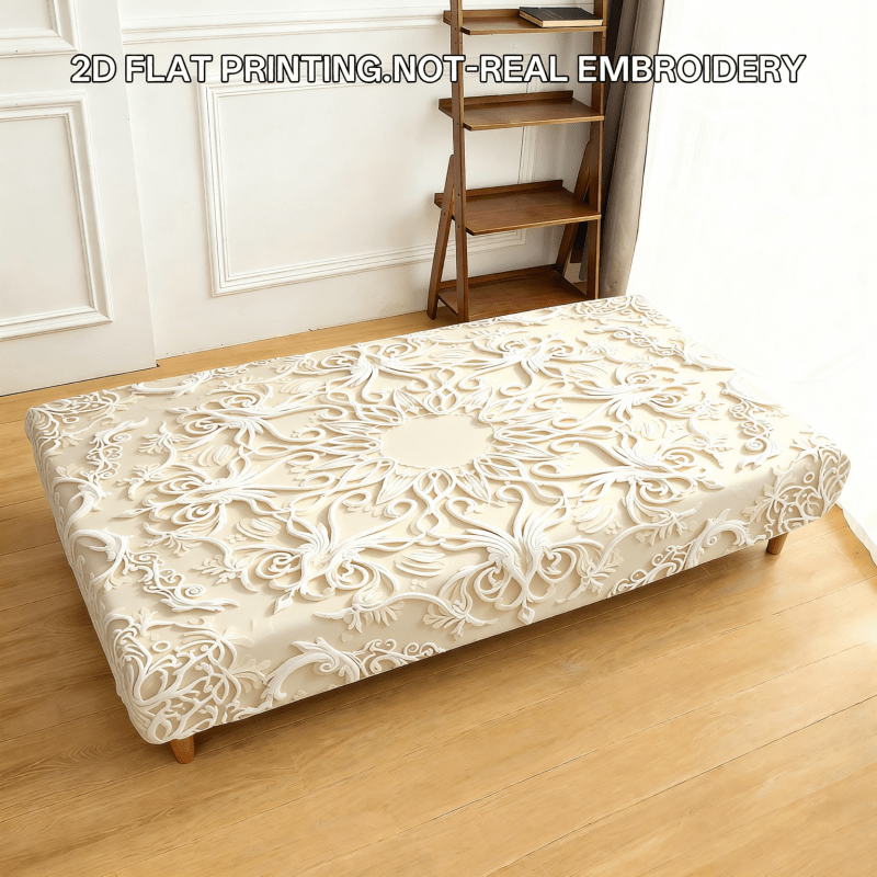 Housse de canapé extensible en fibre de lait imprimée à motif ethnique