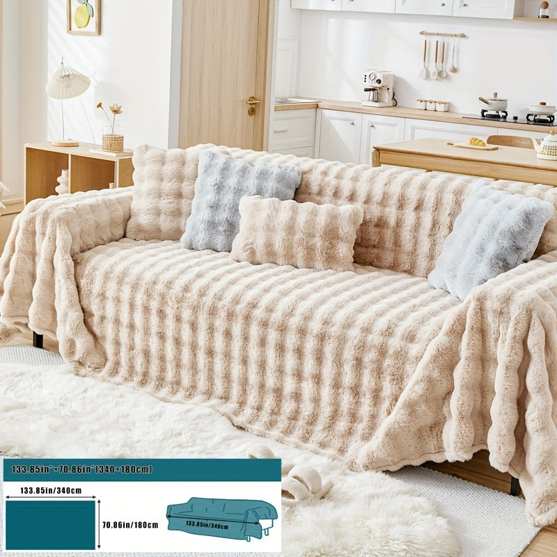 Housse de canapé en peluche, 8 coloris, autre coloris